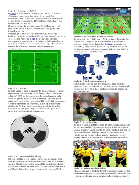 Reglas Del Futbol Con Imagenes Asociación De Futbol Deportes