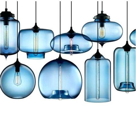 15 best ideas blue glass pendant lights