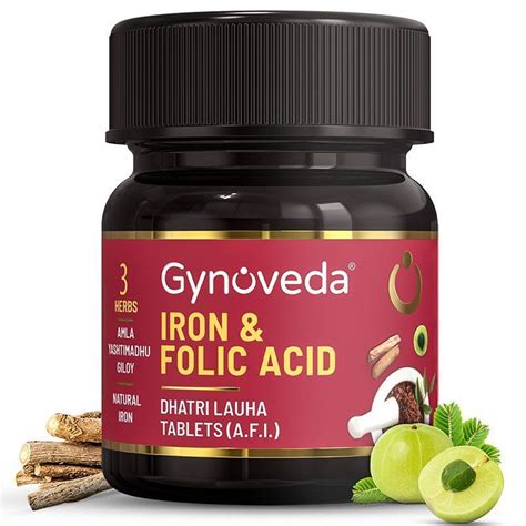 Buy Gynoveda Ayurvedic Iron Folic Acid Supplement Blood Builder For