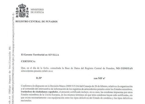 Tranet Traducci N Jurada De Un Certificado De Antecedentes Penales