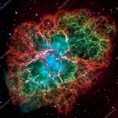 Crab Nebula Is A Remnant Of A Stars Supernova Explosion — Stock Photo