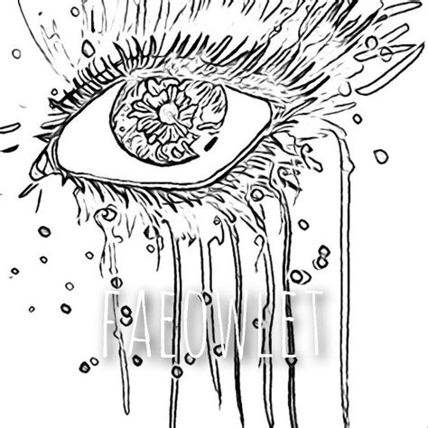 Coloring Page Eye Printable Download Etsy Cartoon Coloring Pages