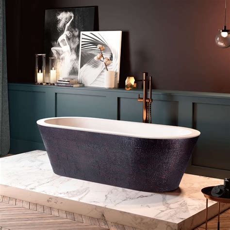 67 Freestanding Oval Acrylic Soaking Bathtub In Dark Brown Homary