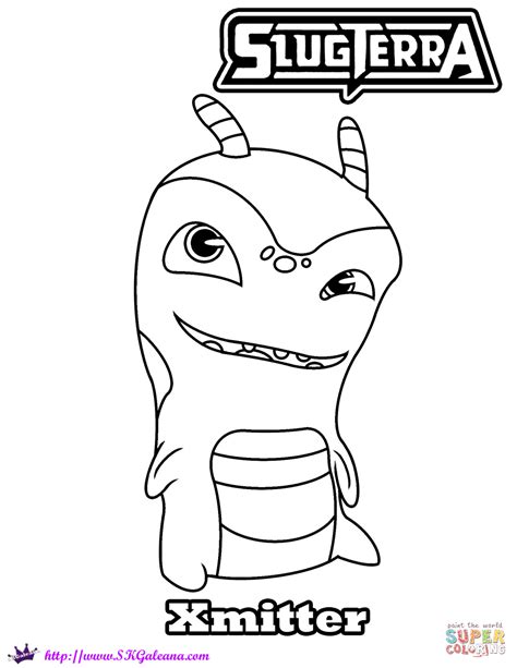 Xmitter Slugterra Coloring Page Free Printable Coloring Pages