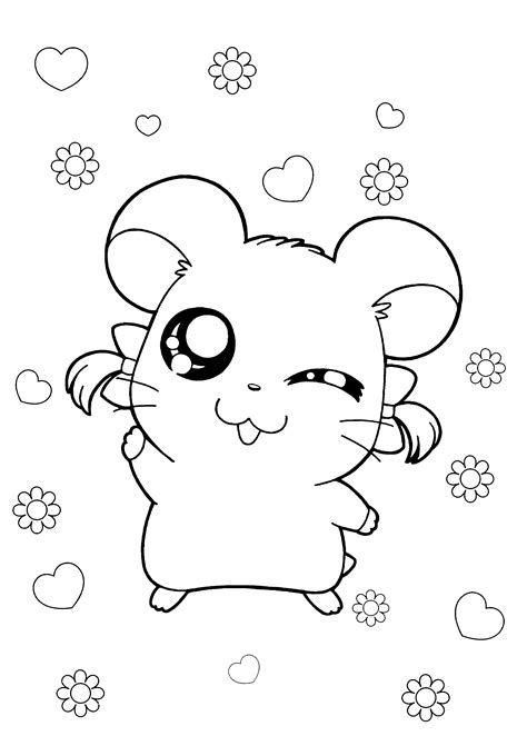 Later you can print it and color it as you like. Coloring Page - Hamtaro coloring pages 258