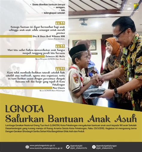 21 mei dan 31 mei 2019. LGNOTA Salurkan Bantuan Anak Asuh - Pemerintah Provinsi ...