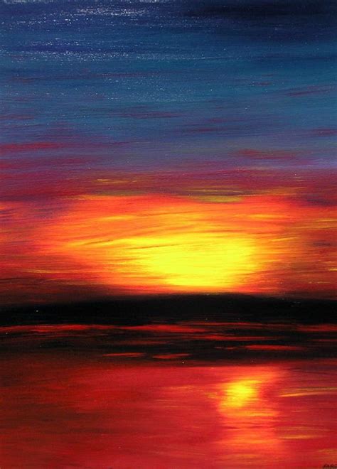 Canvas Sunset Painting Sunset Artwork Abstract Artists