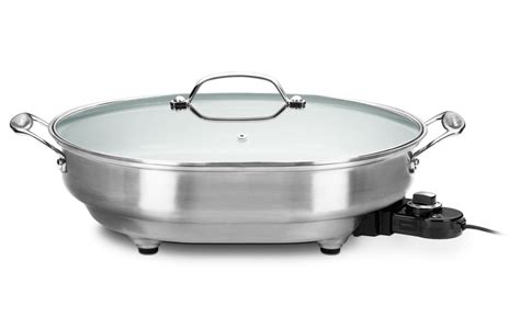 Electric stainless steel skillet also come with designs that boost creativity and performance both. Cuisinart Stainless Steel Electric Oval Skillet with ...