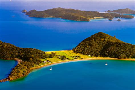 Aerial View Of Waikare Inlet The Bay Of Islands In The Northland