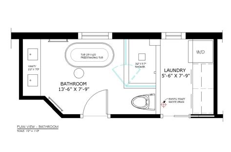 Stunning Small Bathroom Floor Plans With Laundry Photos Trehnolexa