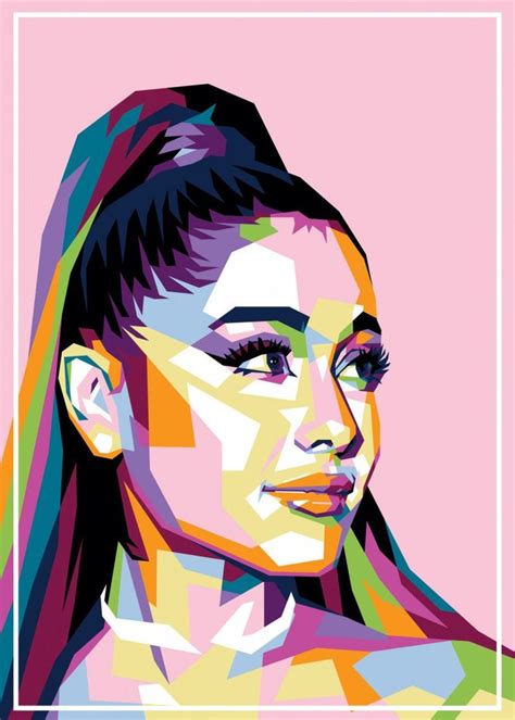 Colorful Ariana Grande Poster By Roseed Abbas Displate Pop Art