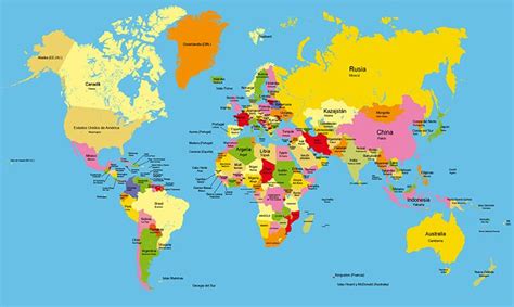 Mapamundis grandes y con buena definición perfectos para estudiar geografía. Mapamundi | Mapamundi para imprimir, Planisferio con ...