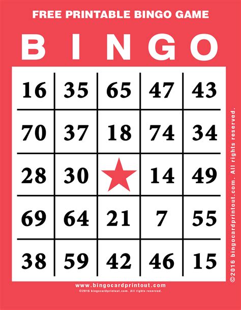Bingo Games Printable Free

