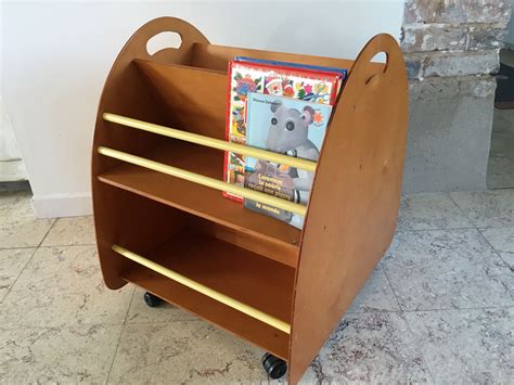 Small Vintage Bookcase On Wheels Design Market