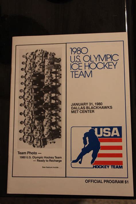 Program From 13180 Pre Olympic Tour Olympic Hockey Team Photos