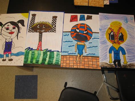 Jamestown Elementary Art Blog 5th Grade Cartoon Sports Heads