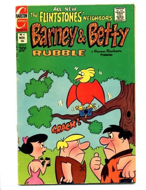 Barney And Betty Rubble 5 Charlton 1973 écriture Sur Couverture