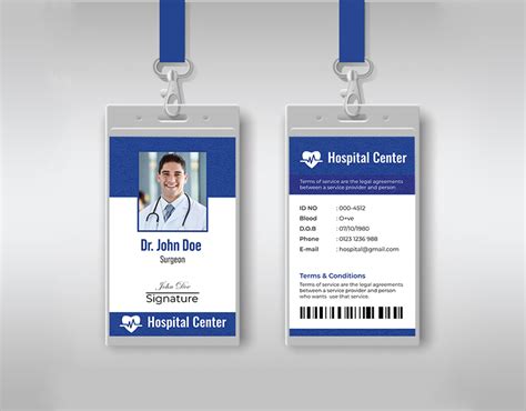 Hospital Staff Id Card Design Behance
