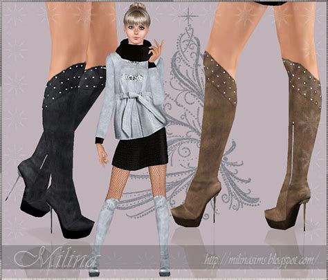 My Sims 3 Blog Suede Boots By Milina