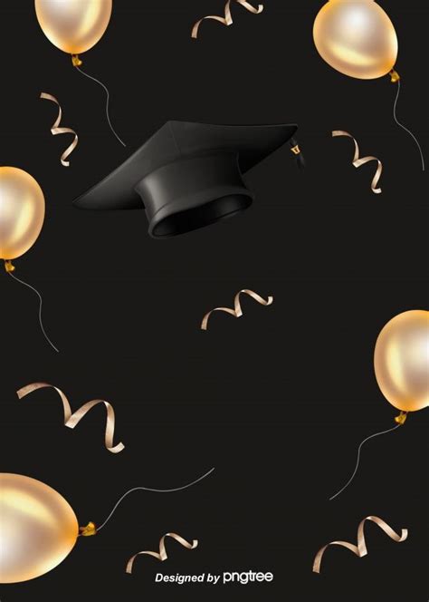 Black Luxury Graduation Hat Background Graduation Wallpaper