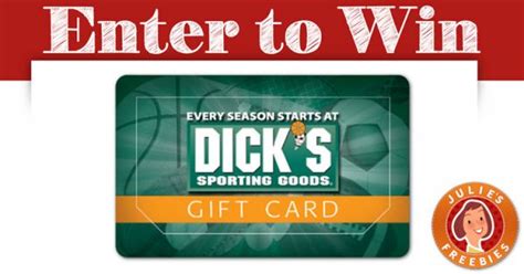Win A 500 Dicks Sporting Goods T Card Julies Freebies