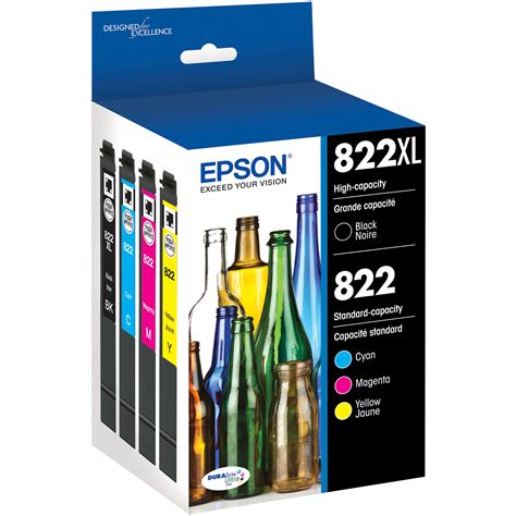 Epson T822xl T822xl Bcs Original Ink Cartridge Combo High Yield Bk And