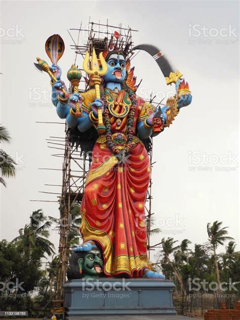 Statue Of Hindu Goddess Kali India Tamil Nadu Stock Photo Download