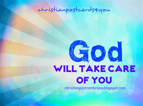 God Will Take Care Of You Christian Card Christian Cards For You