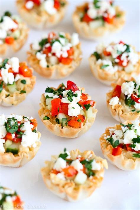 Mini Hummus And Roasted Pepper Phyllo Bites Recipe Quick And Easy