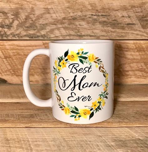 Best Mom Ever Coffee Cups Personalized Coffee Mug Best Mom Ever The Knot Shop Best Mom