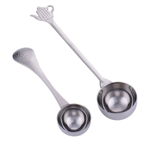 Stainless Steel Measuring Spoons Coffee Scoop Long Handle Iced Tea Spoon Coffee Beans Spoon 1pcs