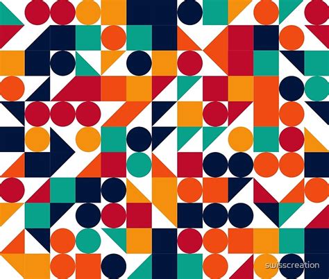 Abstract Pattern Circle Square Triangle By Swisscreation Redbubble