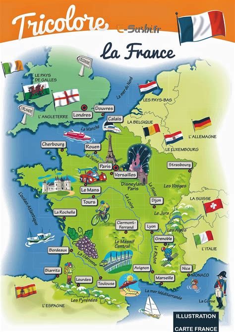 Carte De France Touristique Vacances Arts Guides Voyages 55720 Hot