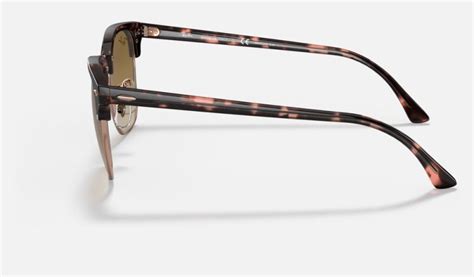 Ray Ban Clubmaster Fleck Rb3016 Sunglasses Gradient Pink Havana Frame