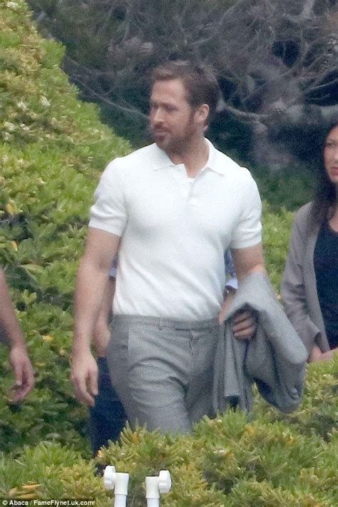 Ryan Gosling Is All Smiles In A Tight Fitting Polo Shirt In France