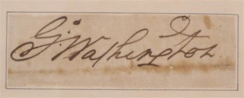 Lot Detail President George Washington Framed Signature Display W