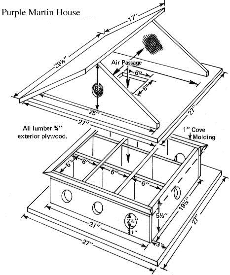 This is why purple martin birdhouses look more like dollhouses, with. Purple Martin Bird House Plans One-Multiple Levels