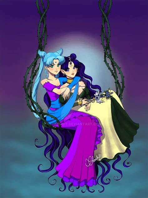 Commission Queen Nehelenia And Sailor Blue Moon By Cherubit On Deviantart