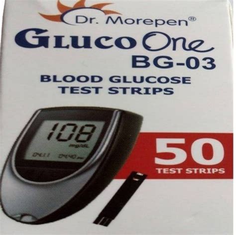 Plastic Dr Morepen Gluco One Bg 03 50 Strips Blood Glucose Test Strip