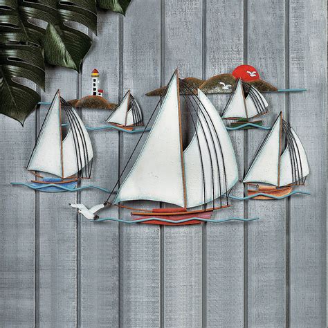 Sailboat Wall Hanging Lakehouse Decor Decor