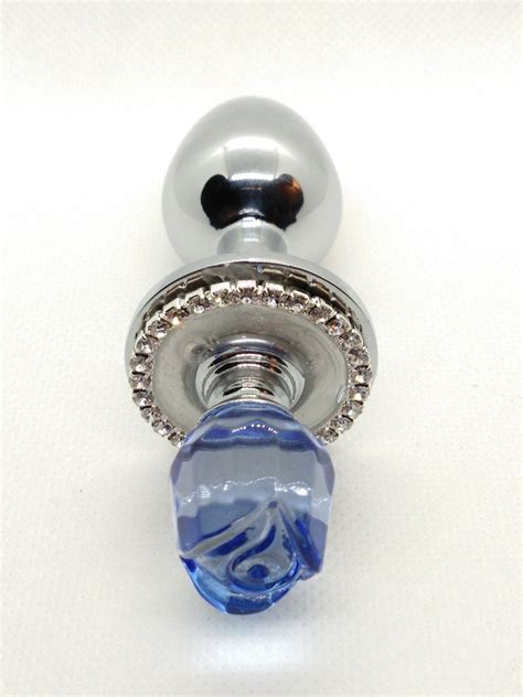 Small Rose Glass Butt Plug Mature Anal Jewelry Ddlg Glass Etsy