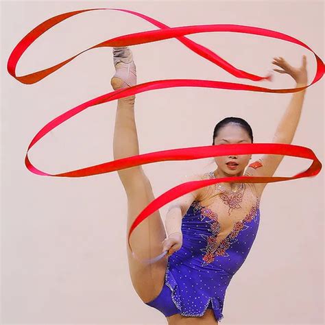 Dance Ribbon Gym Rhythmic Gymnastics Ribbon Art Ballet Streamer Twirling Rod Sport Outdoor Games