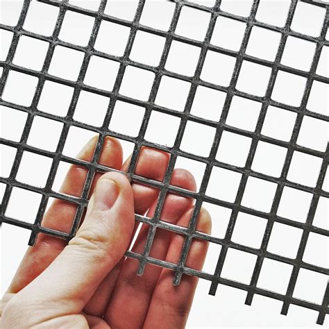 10mm Square Hole Perforated Steel Galvanised Mesh Panels 12mm Pitch