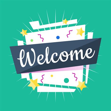 Colorful Welcome Composition Banner Template Flat Design Celebration