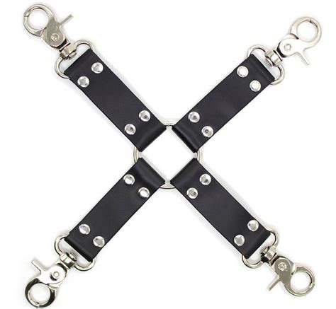 Leather Cross Buckle Tied Shackles For Wrist Cuffs Ankle Cuffsleather