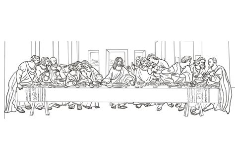 Jesus Last Supper Image Coloring Page Download Print Or Color Online
