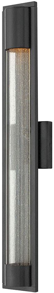 A matte black finish makes this decorative wall sconce effortlessly modern. Hinkley 1225SK Mist Modern Satin Black Halogen Exterior ...