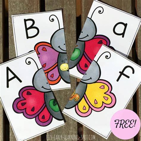 Spring Butterflies Alphabet Match Lizs Early Learning Spot