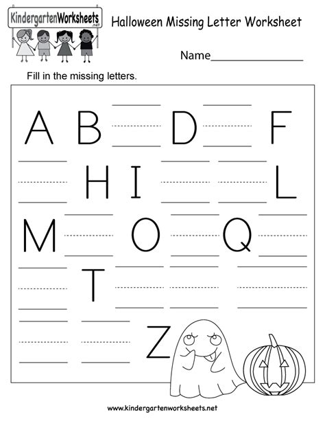 Halloween Abc Worksheets Kindergarten