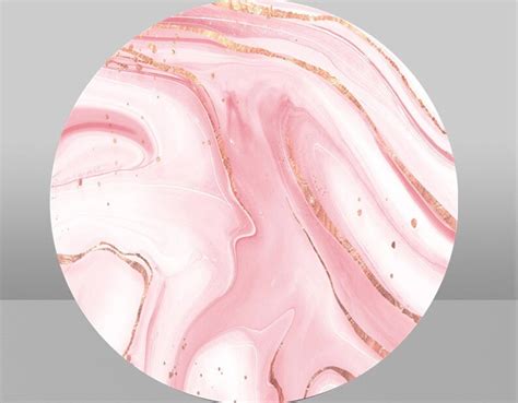 Pink Marble Texture Round Circle Backdrop Abstract Marble Baby Etsy